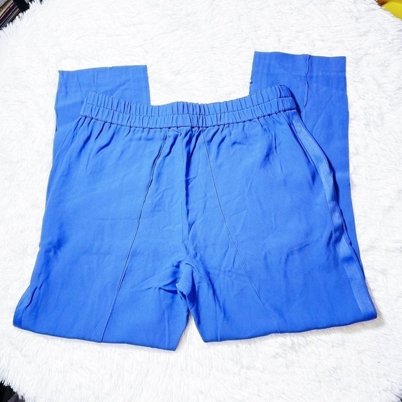 Escada Royal Blue Straight leg Elastic Waistband Pant SZ40 - Picture 2 of 9